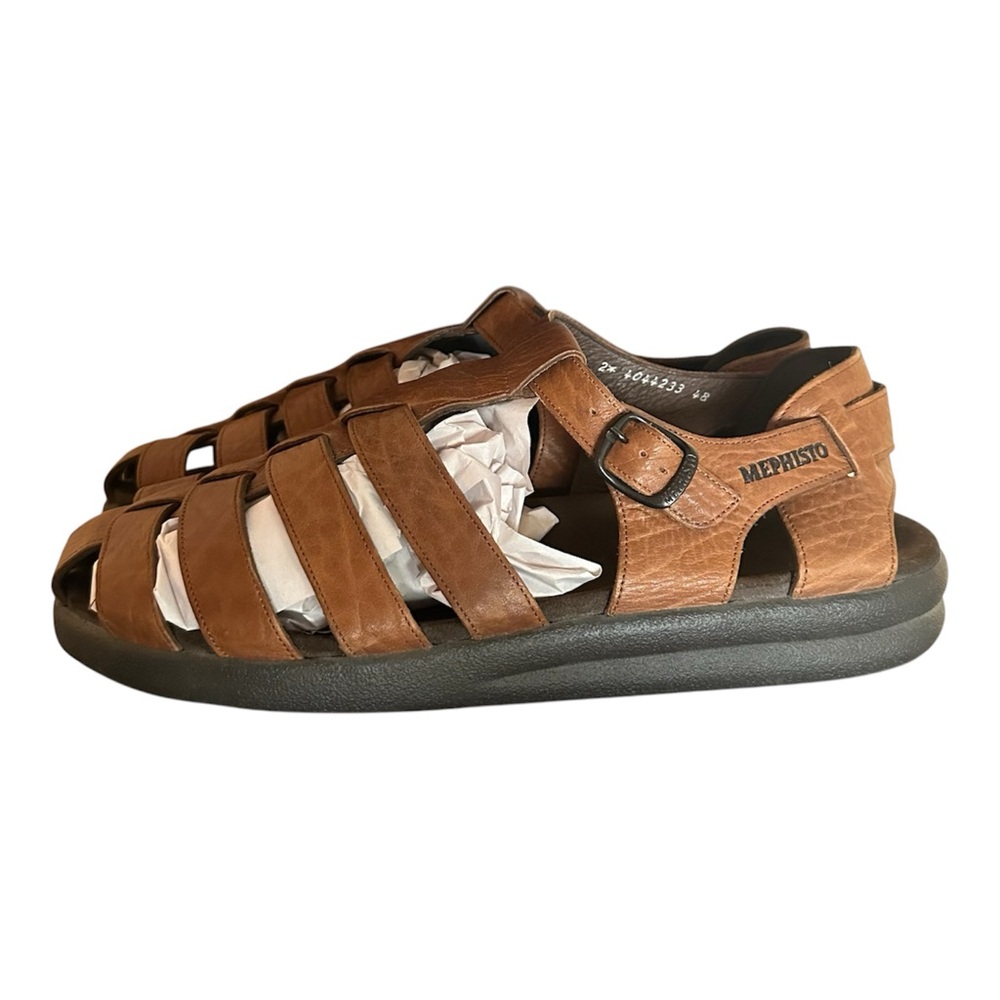 Mephisto Brown Leather Sandals